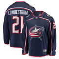 Men's Columbus Blue Jackets Isac Lundestrom Fanatics Navy Home Breakaway Jersey