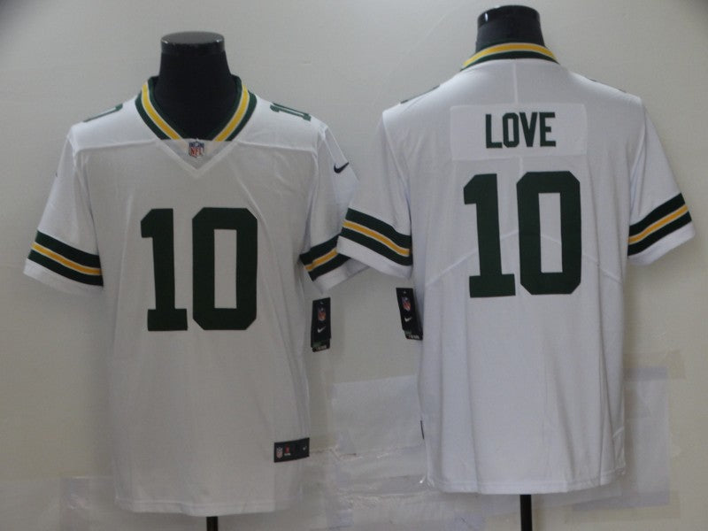 Men's Green Bay Packers Jordan Love White Game Jersey