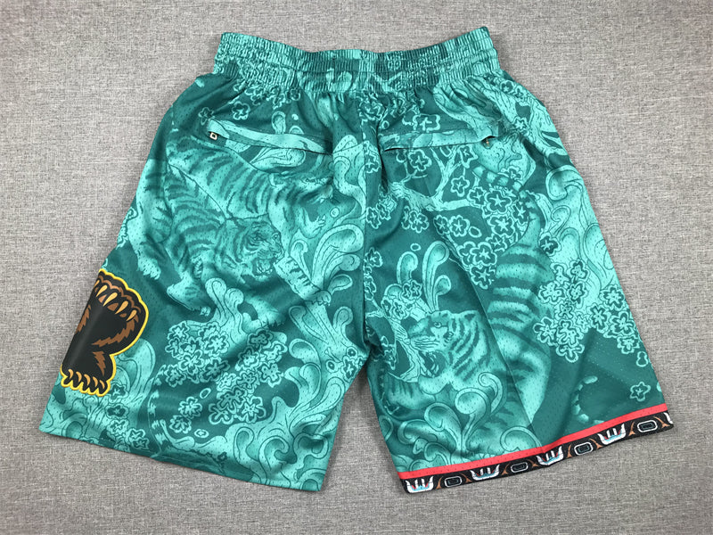 Men's Memphis Grizzlies Tiger Year Limited Edition Green Basketball Shorts