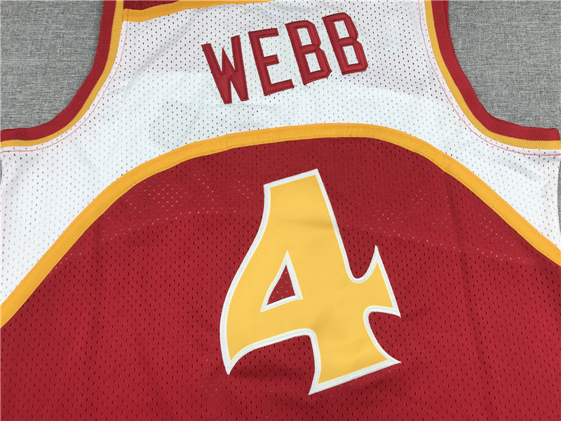 Men's Atlanta Hawks Spud Webb Red 1986-87 Hardwood Classics Swingman Jersey