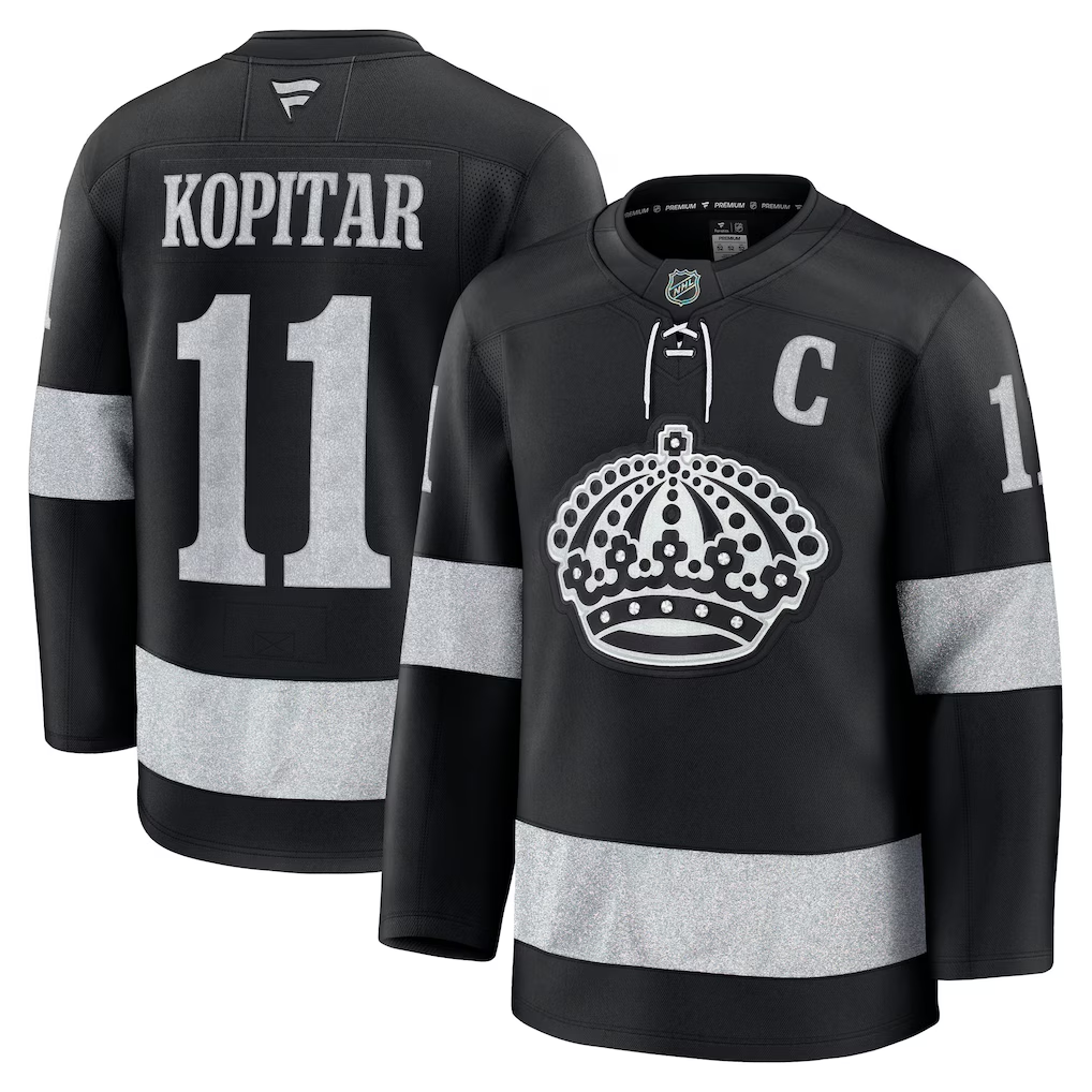 Men's Los Angeles Kings Anze Kopitar Fanatics Black Alternate Premium Jersey