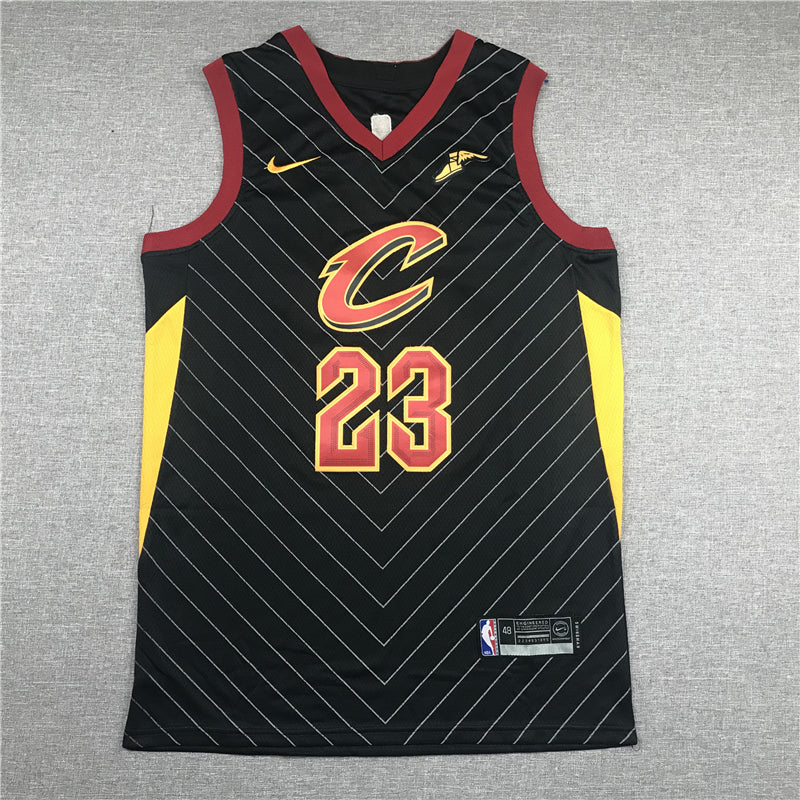 Men's Cleveland Cavaliers LeBron James Black Swingman Player Jersey