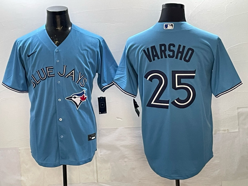 Men's Toronto Blue Jays Daulton Varsho Powder Blue Player Jersey