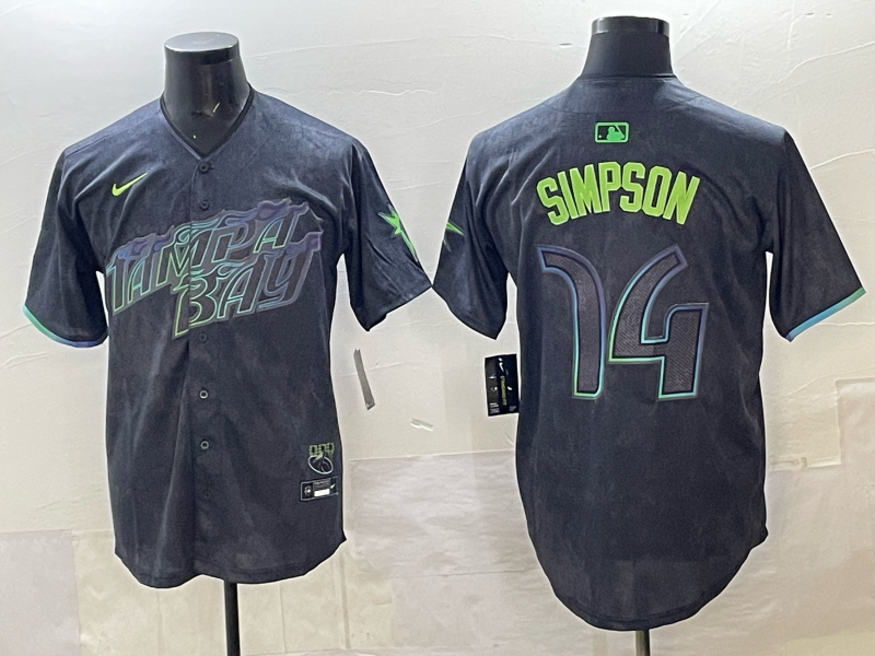 Men's Tampa Bay Rays Chandler Simpson Charcoal 2024 City Connect Limited Player Jersey