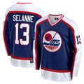 Men's Winnipeg Jets Teemu Selanne Blue Player Game Jersey