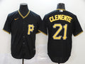 Men's Pittsburgh Pirates Roberto Clemente Black Replica Baseball Jersey