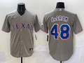 Men's Texas Rangers Jacob deGrom Gray Limited Player Jersey
