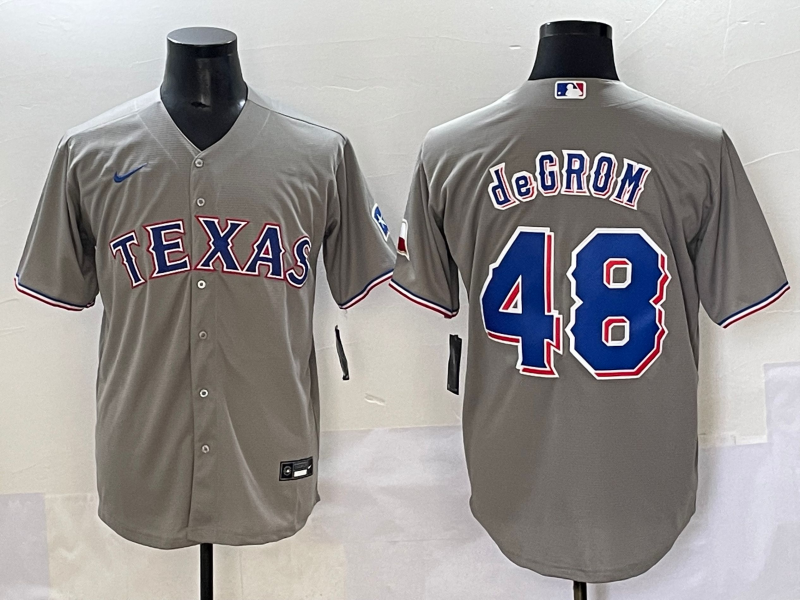 Men's Texas Rangers Jacob deGrom Gray Limited Player Jersey