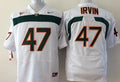 Men's Miami Hurricanes Michael Irvin White Team Football Jersey