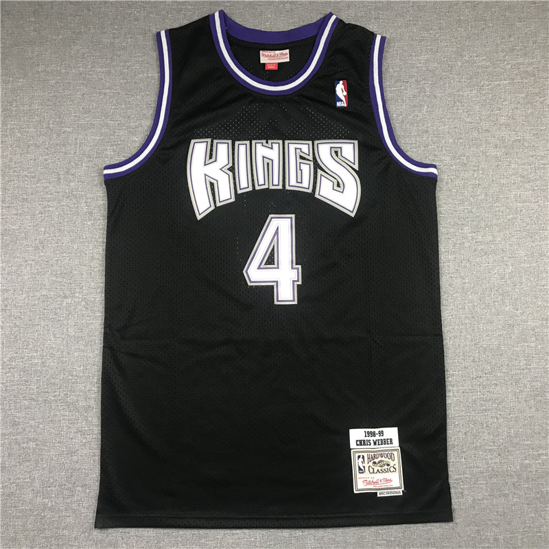 Men's Sacramento Kings Chris Webber Black Hardwood Classics Swingman Jersey