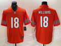 Men's Chicago Bears Caleb Williams Orange Alternate 2024 NFL Draft Game Jersey