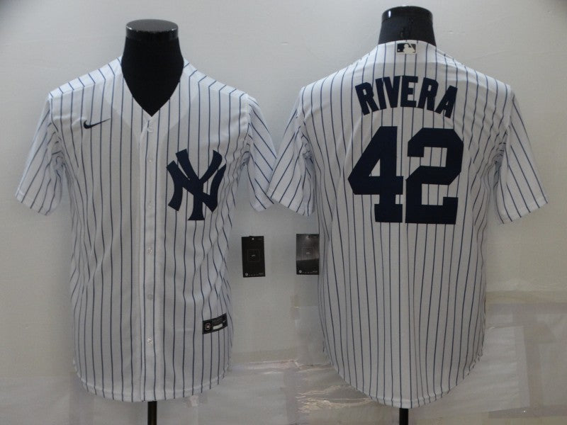 Men's New York Yankees Mariano Rivera White Replica Baseball Jersey