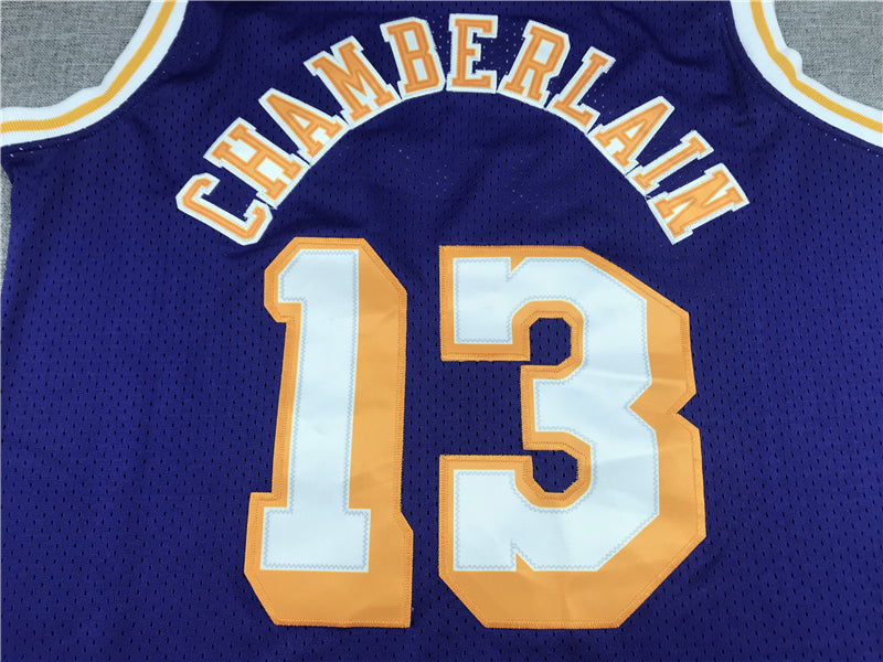 Men's Los Angeles Lakers Wilt Chamberlain NBA Swingman Jersey - Retro Purple