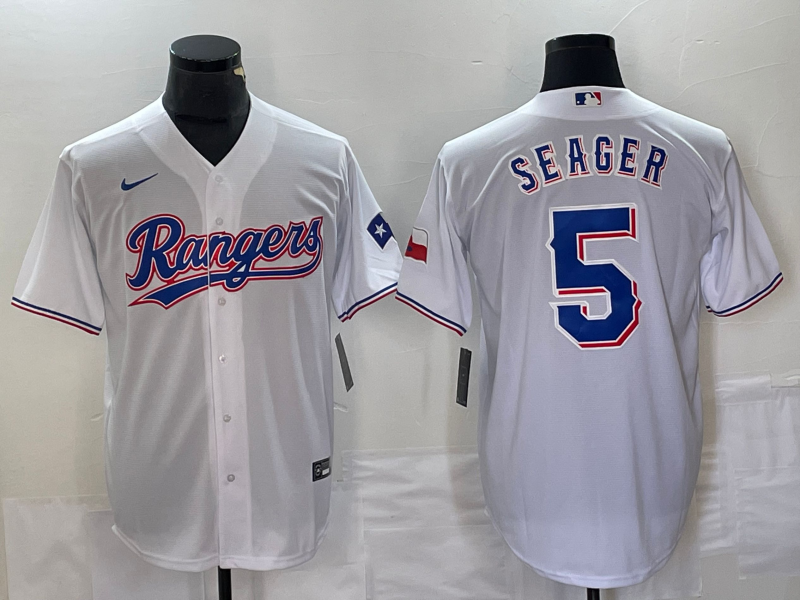 Men's Texas Rangers Corey Seager White Replica Baseball Jersey