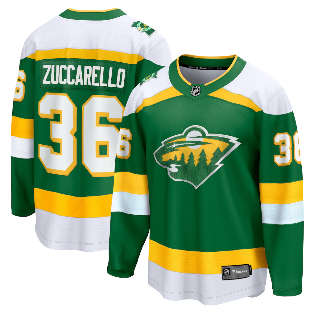 Men's Minnesota Wild Mats Zuccarello Fanatics Green 2023/24 Alternate Breakaway Jersey