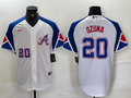 Men's Atlanta Braves Marcell Ozuna White City Connect Limited Player Jersey