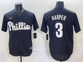 Men's Philadelphia Phillies Bryce Harper Black Lights Out Replica Jersey
