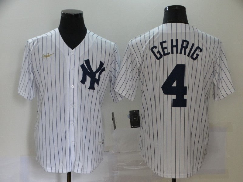 Men's New York Yankees Lou Gehrig White Replica Baseball Jersey