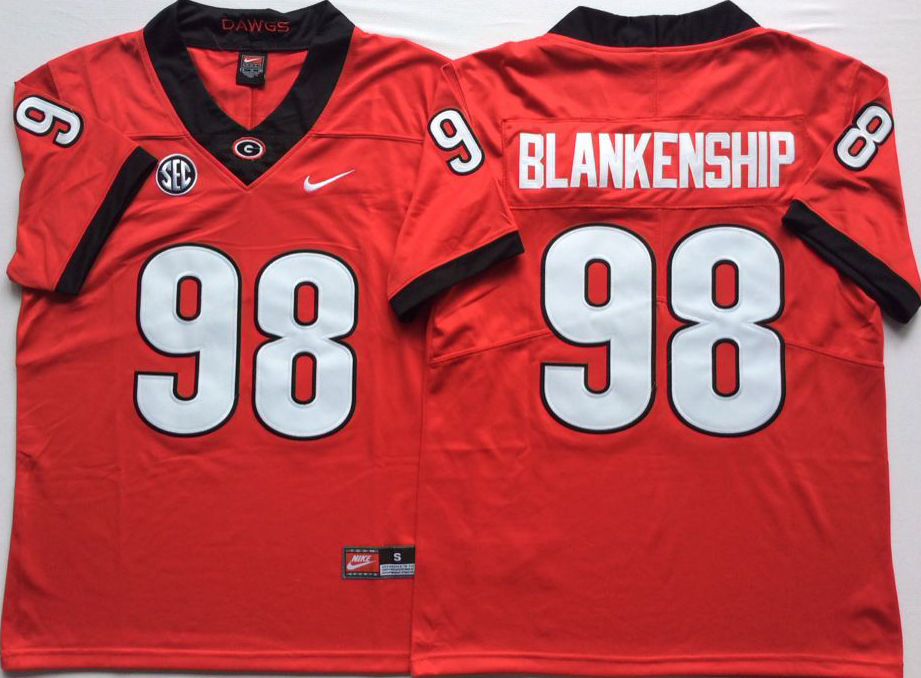 Men's Georgia Bulldogs Rodrigo Blankenship Red Player Game Jersey