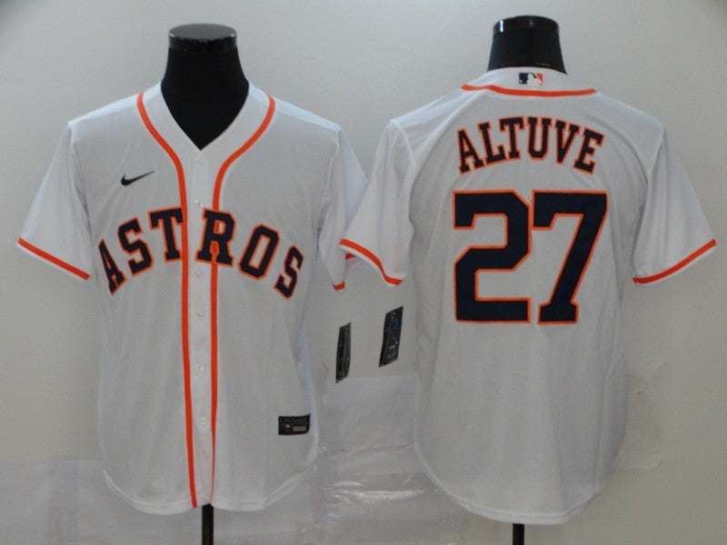Men's Houston Astros Jose Altuve White Replica Baseball Jersey