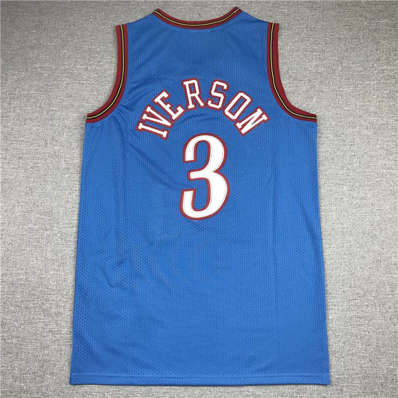 Men's Philadelphia 76ers Allen Iverson Blue Swingman Jersey