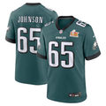 Men's Philadelphia Eagles Lane Johnson Midnight Green Super Bowl LIX Game Player Jersey