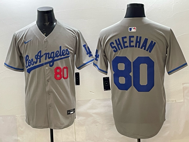 Men's Los Angeles Dodgers Bobby Miller Sheehan Gray Road Replica Player Jersey