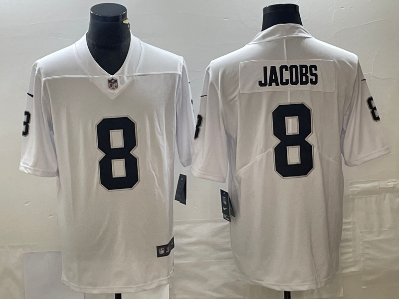 Men's Las Vegas Raiders Josh Jacobs White Game Player Jersey