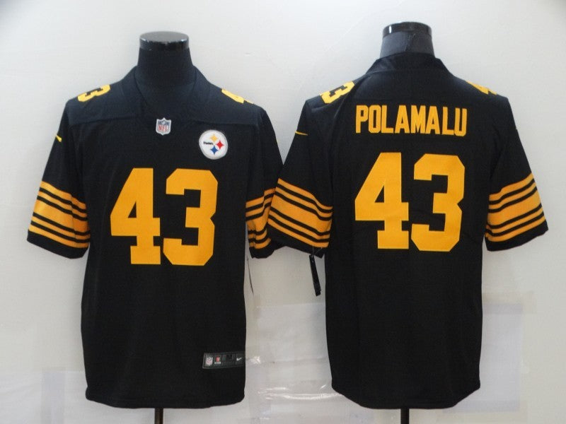 Men's Pittsburgh Steelers Troy Polamalu Black Alternate Legend Jersey