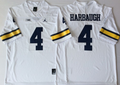 Men's Michigan Wolverines Jim Harbaugh White Alumni Player Game Jersey