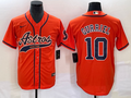 Men's Houston Astros Yuli Gurriel Orange Replica Jersey Joint Edition
