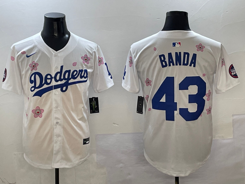 Men's Los Angeles Dodgers Anthony Banda White Replica Player Jersey