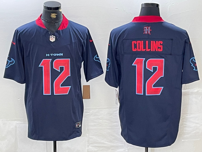 Men's Houston Texans Nico Collins Navy 2nd Alternate Game Jersey