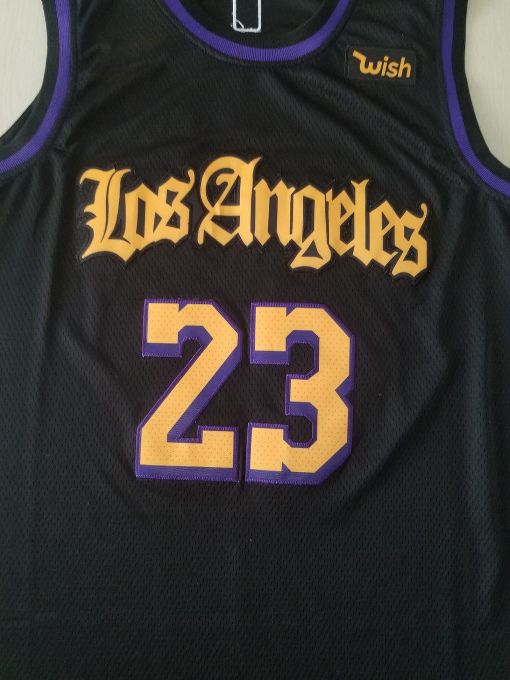 Men's Los Angeles Lakers LeBron James Black Swingman Jersey