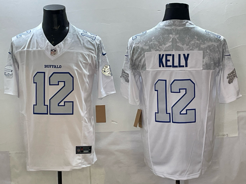 Men's Buffalo Bills Jim Kelly White 2025 Rivalries Collection Limited Jersey