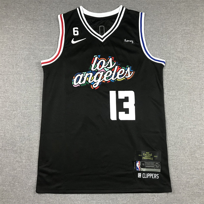 Men's LA Clippers Paul George Black 2022/23 Fastbreak Jersey - City Edition