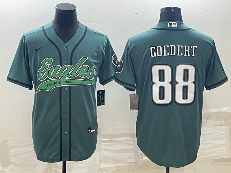 Men's Philadelphia Eagles Dallas Goedert Midnight Green Game Jersey Joint Edition