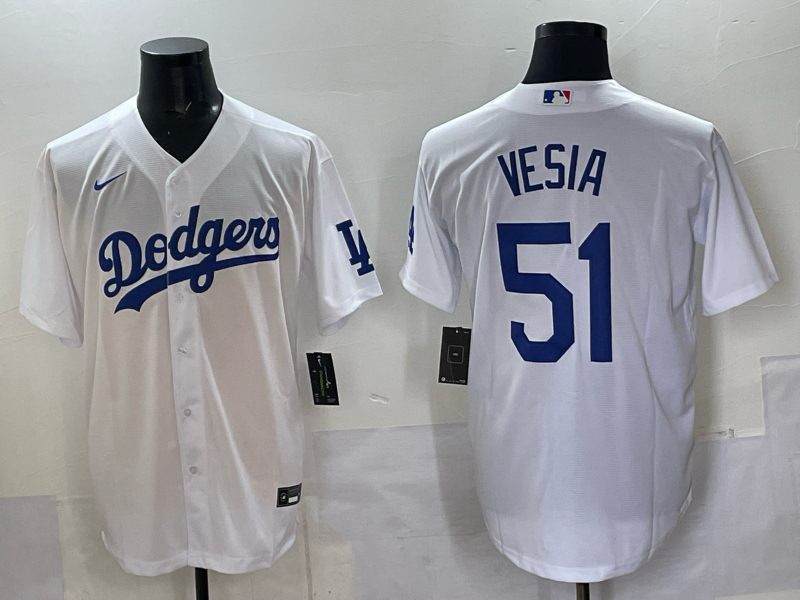 Men's Los Angeles Dodgers Alex Vesia White Limited Player Jersey