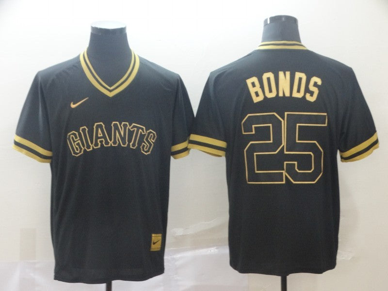 Men's San Francisco Giants Barry Bonds Black Fashion Stitched Jersey