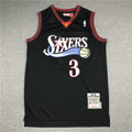 Men's Philadelphia 76ers Allen Iverson Black Throwback Swingman Jersey