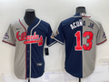 Men's Atlanta Braves Ronald Acuna Jr. Navy/Gray Stitched Jersey
