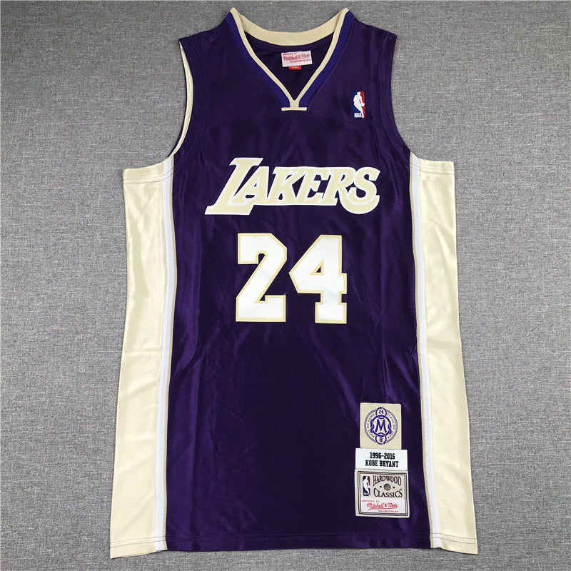Men's Los Angeles Lakers Kobe Bryant Hall of Fame Purple Hardwood Classics Jersey