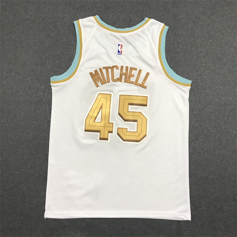 Men's Cleveland Cavaliers Donovan Mitchell The Land White City Edition Jersey