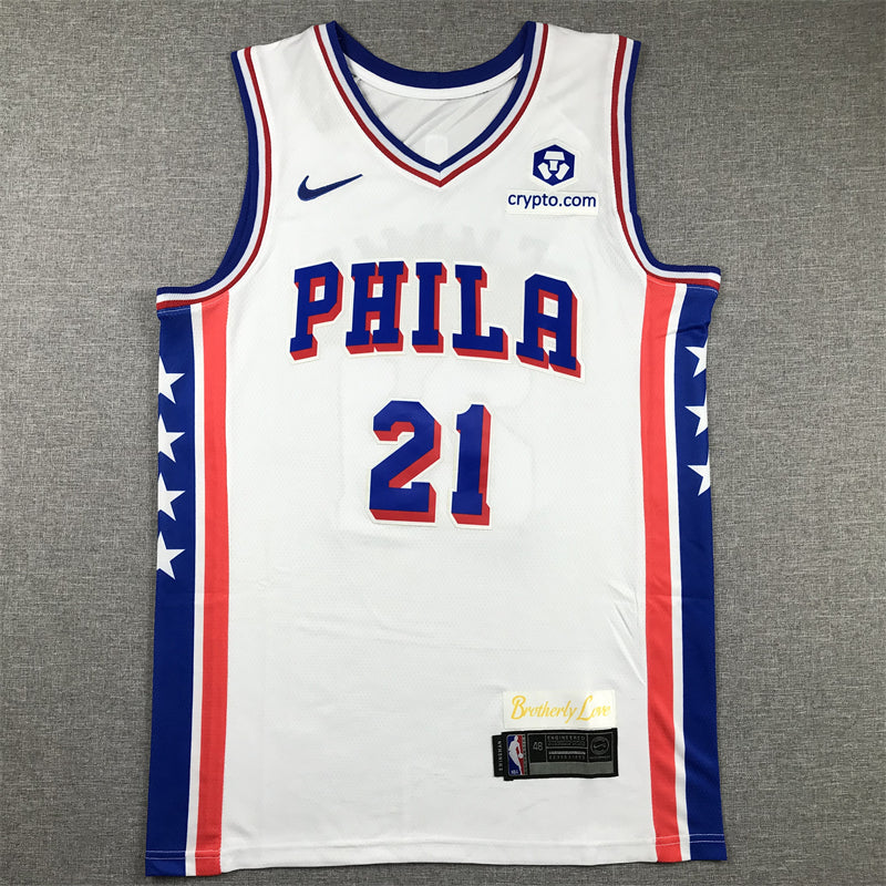 Men's Philadelphia 76ers Joel Embiid White Swingman Jersey