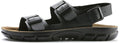 Birkenstock PU 0500781 CMFT Round Toe Staple Thick Sole Black Sandals
