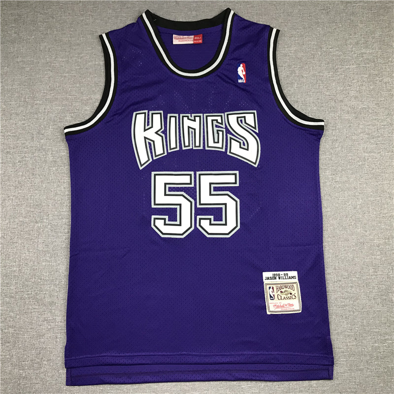 Men's Sacramento Kings Jason Williams Purple Hardwood Classics Swingman Jersey