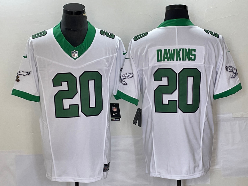 Men's Philadelphia Eagles Brian Dawkins White Game Player Jersey