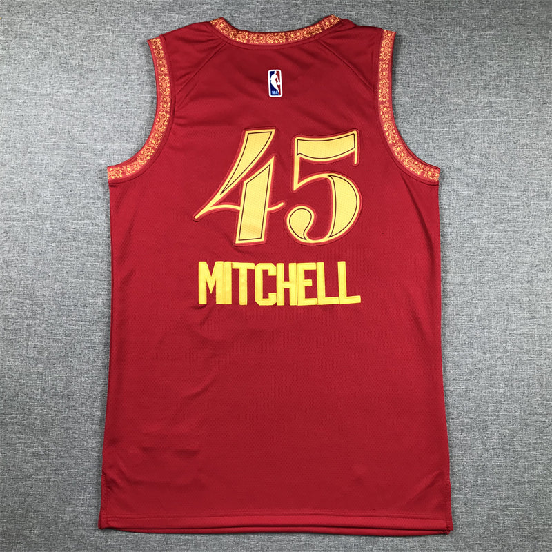Men's Cleveland Cavaliers Donovan Mitchell Wine 2023/24 Swingman Jersey - City Edition