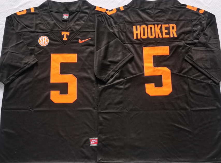 Men's Tennessee Volunteers Hendon Hooker Black Player Game Jersey