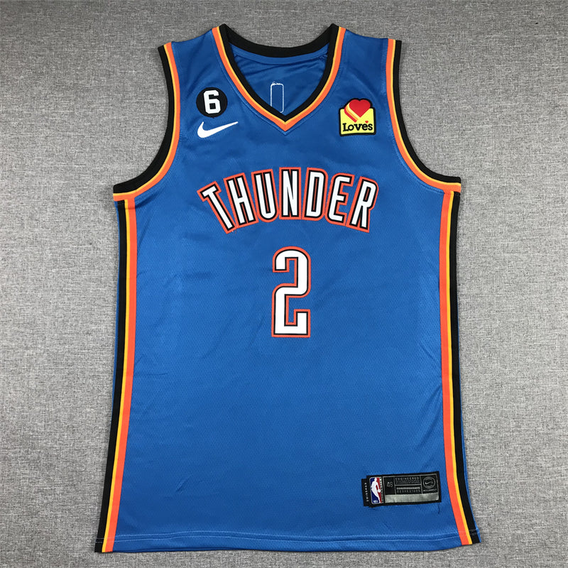 Men's Oklahoma City Thunder Shai Gilgeous-Alexander Blue 2022/23 Swingman Jersey - Icon Edition